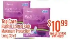 Chief Supermarket Top care bladder control pads maximum protection long offer