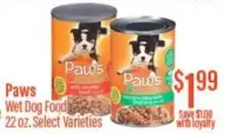 Chief Supermarket Paws wet dog food offer