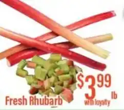 Chief Supermarket Fresh rhubarb offer