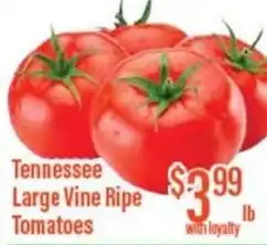 Chief Supermarket Tennessee large vine ripe tomatoes offer