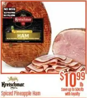 Chief Supermarket Kretschmar spiced pineapple ham offer