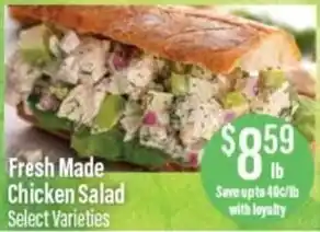 Chief Supermarket Fresh made chicken salad offer
