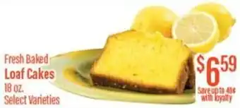Chief Supermarket Fresh baked loaf cakes offer