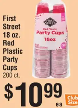 Smart & Final First Street Red Plastic Party Cups offer