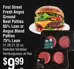 Smart & Final First Street Fresh Angus Ground Beef Patties 85% Lean or Angus Blend Patties 75% Lean offer