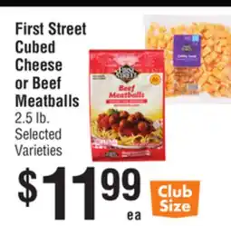 Smart & Final First Street Cubed Cheese or Beef Meatballs offer