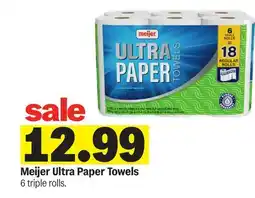 Meijer Meijer Ultra Paper Towels offer
