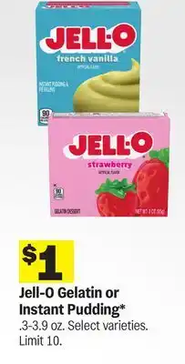Meijer Jell-O Gelatin or Instant Pudding offer