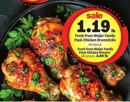 Meijer Fresh from Meijer Family Pack Chicken Drumsticks offer