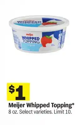 Meijer Meijer Whipped Topping offer