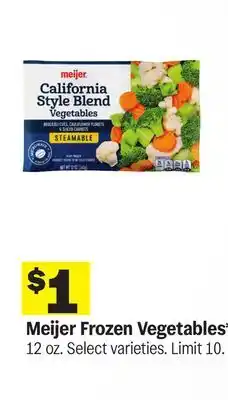 Meijer Meijer Frozen Vegetables offer