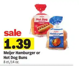 Meijer Meijer Hamburger or Hot Dog Buns offer