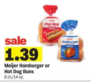 Meijer Meijer Hamburger or Hot Dog Buns offer