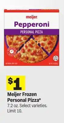 Meijer Meijer Frozen Personal Pizza offer