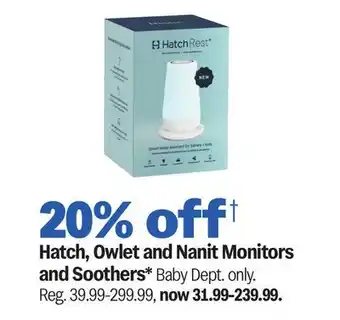 Meijer Hatch, Owlet and Nanit Monitors and Soothers offer