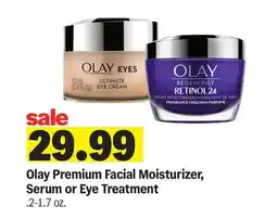 Meijer Olay Premium Facial Moisturizer, Serum or Eye Treatment offer