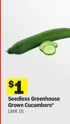 Meijer Seedless Greenhouse Grown Cucumbers offer