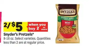 Meijer Snyder's Pretzels offer