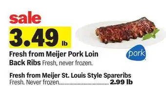 Meijer Fresh from Meijer Pork Loin Back Ribs offer