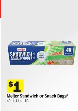 Meijer Meijer Sandwich or Snack Bags offer