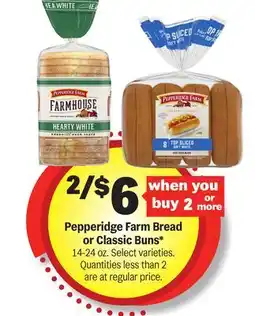 Meijer Pepperidge Farm Bread or Classic Buns offer