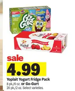 Meijer Yoplait Yogurt Fridge Pack 8 pk./6 oz. or Go-Gurt 20 pk./2 oz offer