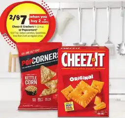 Meijer Cheez-It Crackers 9-12.4 oz. or Popcorners* 6.5-7 oz offer