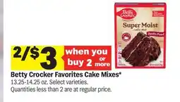 Meijer Betty Crocker Favorites Cake Mixes offer