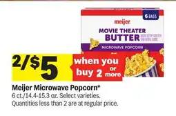 Meijer Meijer Microwave Popcorn offer
