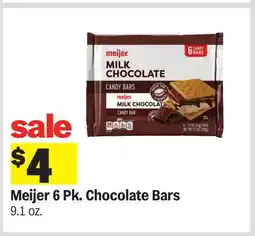 Meijer Meijer 6 Pk. Chocolate Bars offer