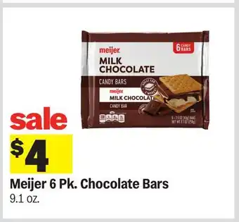 Meijer Meijer 6 Pk. Chocolate Bars offer