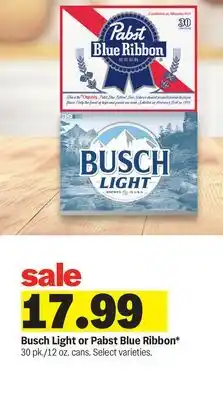Meijer Busch Light or Pabst Blue Ribbon offer