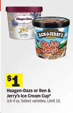 Meijer Haagen-Dazs or Ben & Jerry's Ice Cream Cup offer