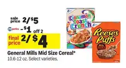 Meijer General Mills Mid Size Cereal offer