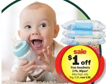 Meijer True Goodness 3 Pk. Wipes offer
