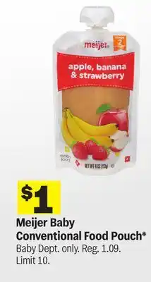 Meijer Meijer Baby Conventional Food Pouch offer