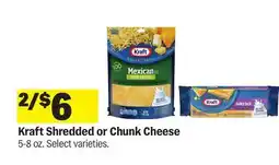 Meijer Kraft Shredded or Chunk Cheese offer