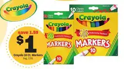 Meijer Crayola 10 Ct. Markers offer