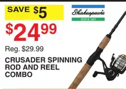 Dunham's Sports CRUSADER SPINNING ROD AND REEL COMBO offer