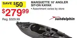 Dunham's Sports MARQUETTE 10' ANGLER SIT-ON KAYAK offer