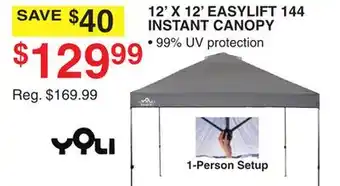 Dunham's Sports 12' X 12' EASYLIFT 144 INSTANT CANOPY offer