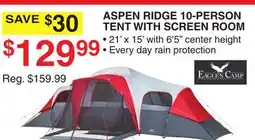 Dunham's Sports ASPEN RIDGE 10-PERSON TENT WITH SCREEN ROOM offer