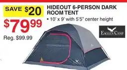 Dunham's Sports HIDEOUT 6-PERSON DARK ROOM TENT offer