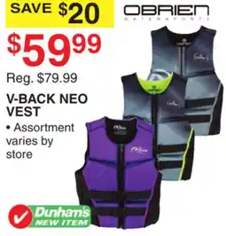 Dunham's Sports V-BACK NEO VEST offer