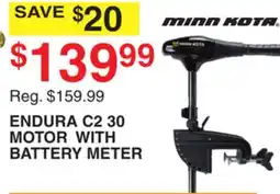 Dunham's Sports ENDURA C2 30 MOTOR WITH BATTERY METER offer