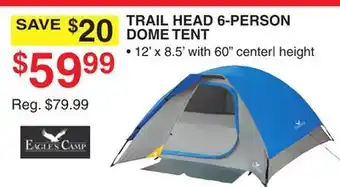 Dunham's Sports TRAIL HEAD 6-PERSON DOME TENT offer