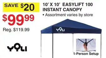 Dunham's Sports 10' X 10' EASYLIFT 100 INSTANT CANOPY offer