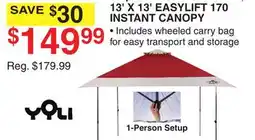 Dunham's Sports 13' X 13' EASYLIFT 170 INSTANT CANOPY offer