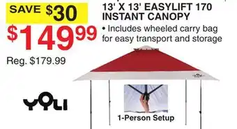 Dunham's Sports 13' X 13' EASYLIFT 170 INSTANT CANOPY offer