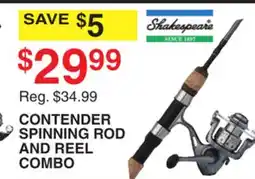 Dunham's Sports CONTENDER SPINNING ROD AND REEL COMBO offer